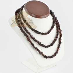 Chips amber necklaces 130  dark cherry